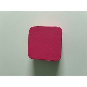 Pink Travel Jewelry Organizer Box Zippered Case Storage Portable Small